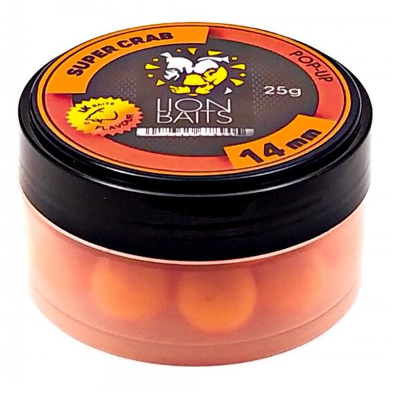Lion Baits Бойл (pop-up) Super Crab 14 мм - 25 г, Вкус: Super Crab, Вид рыбы: карп и амур, Диаметр (мм): 14, фото 