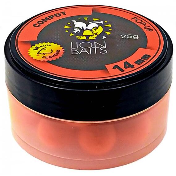 Lion Baits Бойл (pop-up) Compot 14 мм - 25 г, Вкус: Compot (Тутти-Фрутти), Вид рыбы: карп и амур, Диаметр (мм): 14, фото 