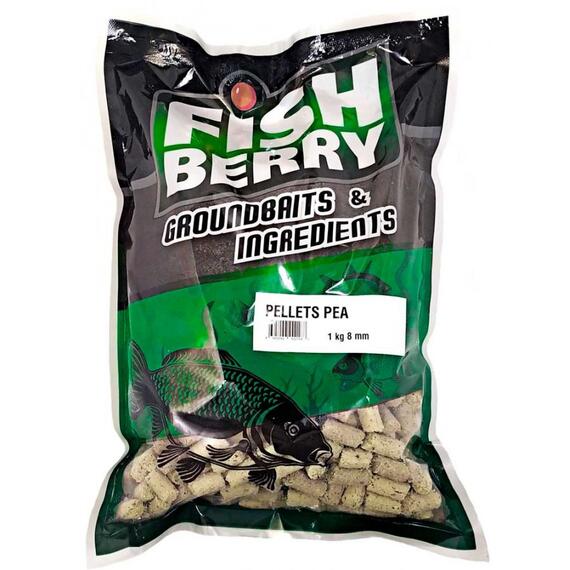 FishBerry Пеллетс быстрорастворимый гороховый 8мм - 1 кг, Вкус: гороховый, Диаметр (мм): 8, фото 
