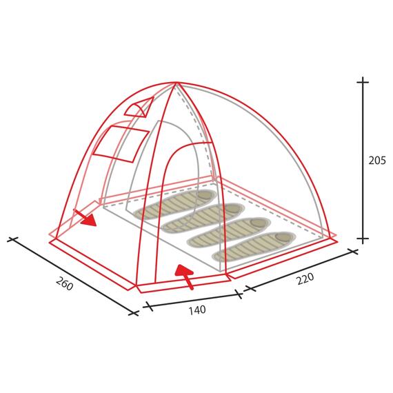 Палатка Golden Shark Alberta 4 синяя, фото , изображение 2
