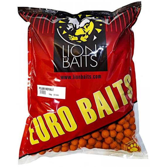 Lion Baits Бойлы тонущие серии EURO BAITS 20 мм (Слива королевская) Plum Royale - 5 кг, Вкус: Plum Royale, Вид рыбы: Карп, Диаметр (мм): 20, фото 
