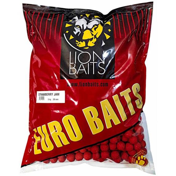 Lion Baits Бойлы тонущие серии EURO BAITS 20 мм (Клубничный джем) Strawberry Jam - 5 кг, Вкус: Strawberry Jam, Вид рыбы: Карп, Диаметр (мм): 20, фото 