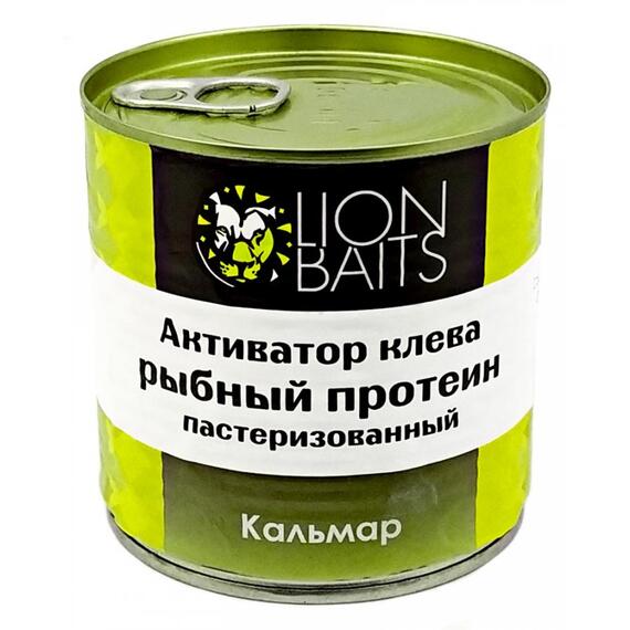 Lion Baits Активатор клева "Рыбный протеин" пастеризованный "КАЛЬМАР" - 430 мл, Вкус: кальмар, фото 
