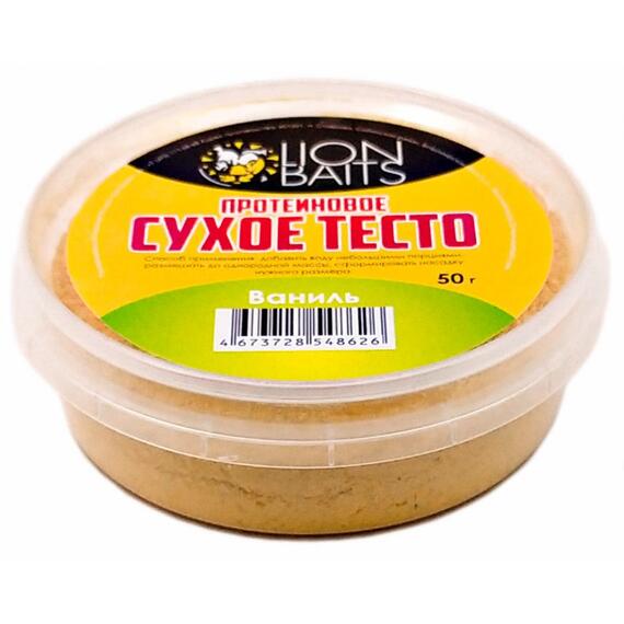 Lion Baits Сухое тесто протеиновое Ваниль 50 гр, Вкус: ваниль, фото 