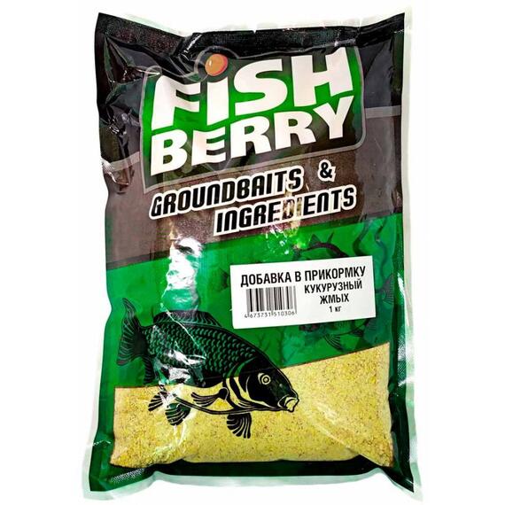 FishBerry Добавка в прикормку "Кукурузный жмых" - 1кг, Вкус: Кукурузный жмых, фото 