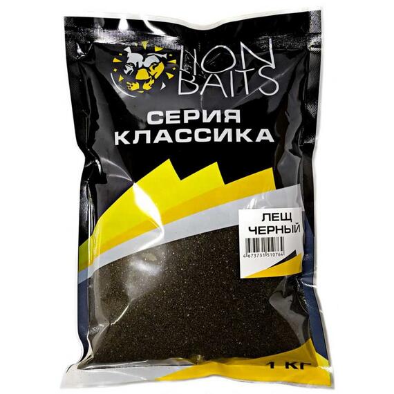 Lion Baits Прикормка серии КЛАССИКА "Лещ черный" - 1кг, Вкус: Лещ черный, Расцветка: черный, фото 