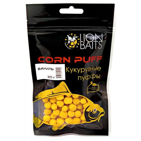 Lion Baits (Corn puff) Кукурузные пуффы "Ваниль" - 20 гр, Вкус: ваниль, фото 