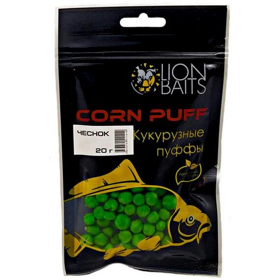 Lion Baits (Corn puff) Кукурузные пуффы "Чеснок" - 20 гр, Вкус: Чеснок, фото 
