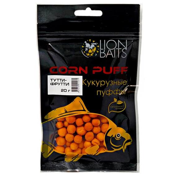 Lion Baits (Corn puff) Кукурузные пуффы "Тутти-Фрутти" - 20 гр, Вкус: Тутти-фрутти, фото 