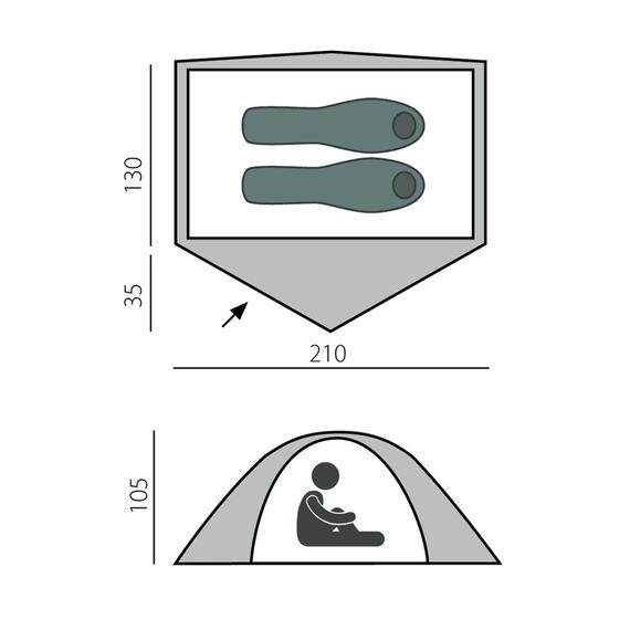 Палатка BTrace Bullet 2 (быстросборная), фото , изображение 4