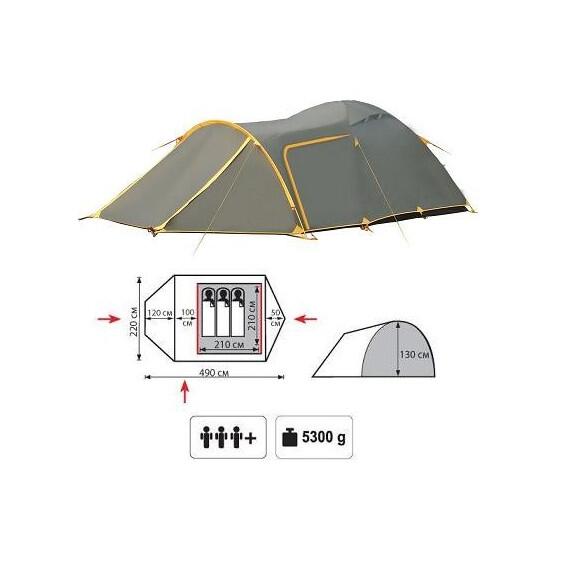Палатка Tramp Grot 3 (v2), фото , изображение 3