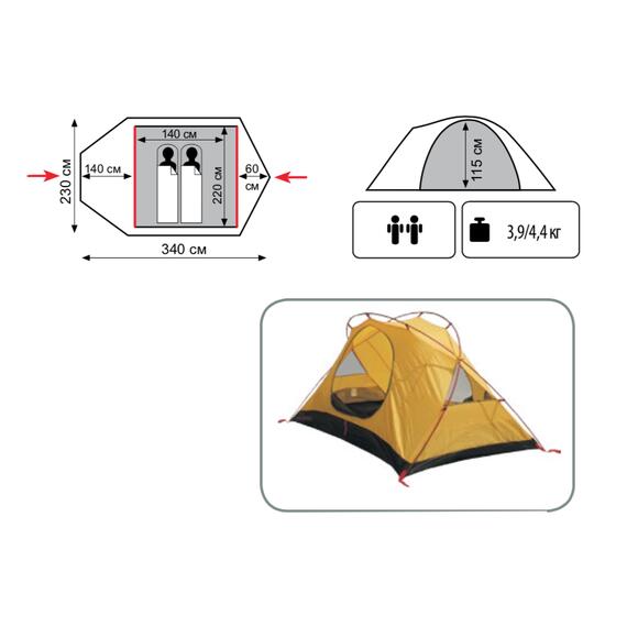 Палатка Tramp Colibri Plus 2 (v2), фото , изображение 2