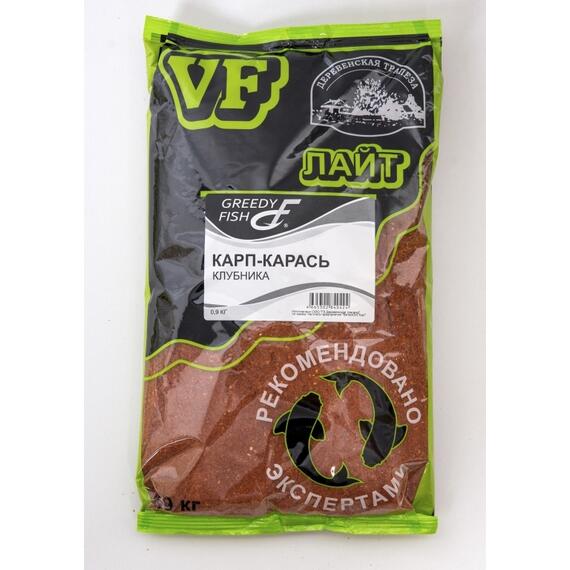 Прикормка GREEDY FISH ЛАЙТ КАРП-КАРАСЬ КЛУБНИКА, фото 