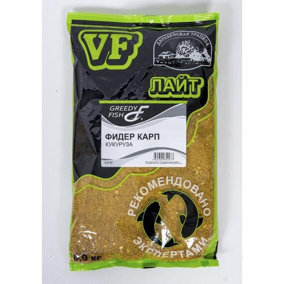 Прикормка GREEDY FISH ЛАЙТ ФИДЕР КАРП КУКУРУЗА, фото 