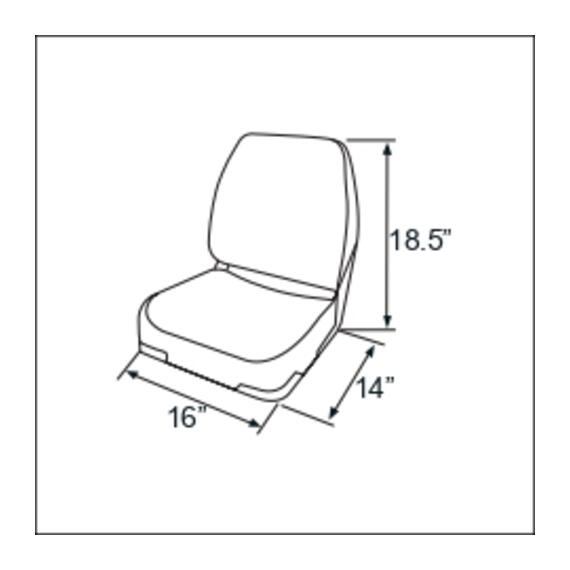Сиденье в лодку HO STAR LIMITED с низкой спинкой (белое) 75103, фото , изображение 2