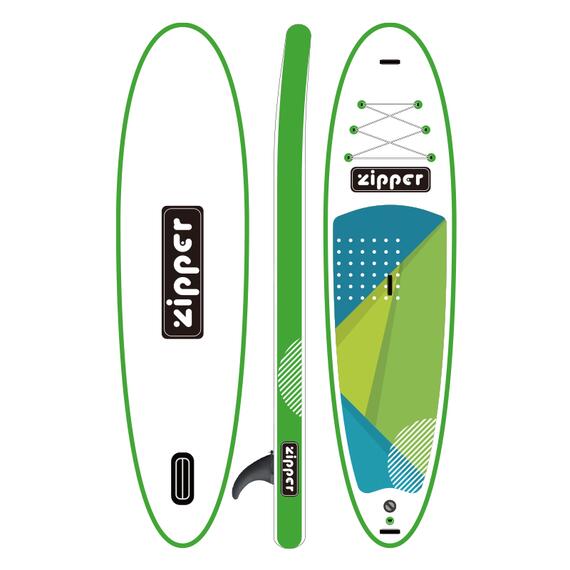 Надувная доска ZIPPER SUP Board (Сап Борд) S LINE 11' GREEN, фото , изображение 2