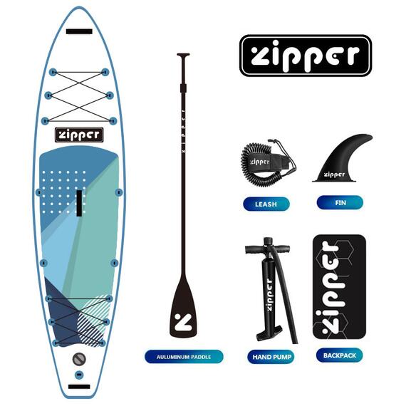Надувная доска ZIPPER SUP Board (Сап Борд) Sx LINE 12'6'' TURING BLUE, фото , изображение 2