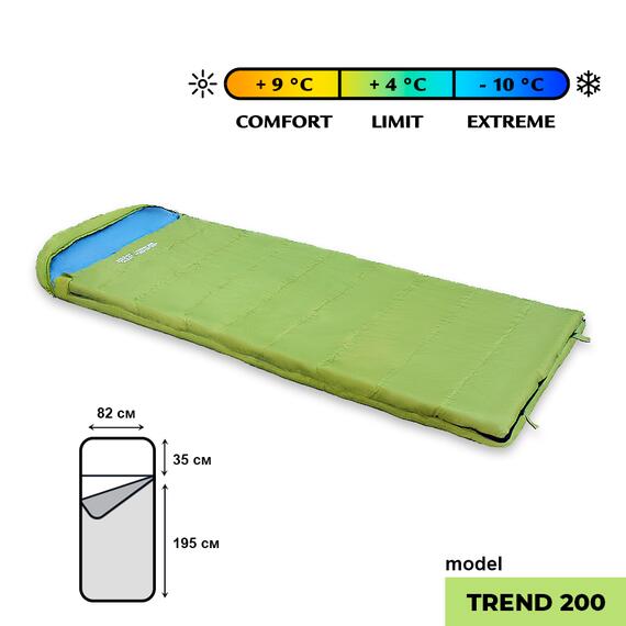 Спальный мешок GOLDEN SHARK Trend 200 (левая молния) 230x82 см, фото 