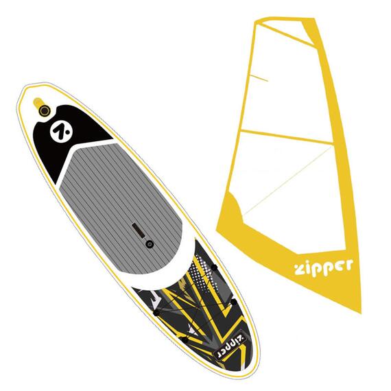 Надувная доска ZIPPER WindSUP Board (виндсап борд) YELLOW WD 10'6'' SAILKIT 3 LINE, фото 