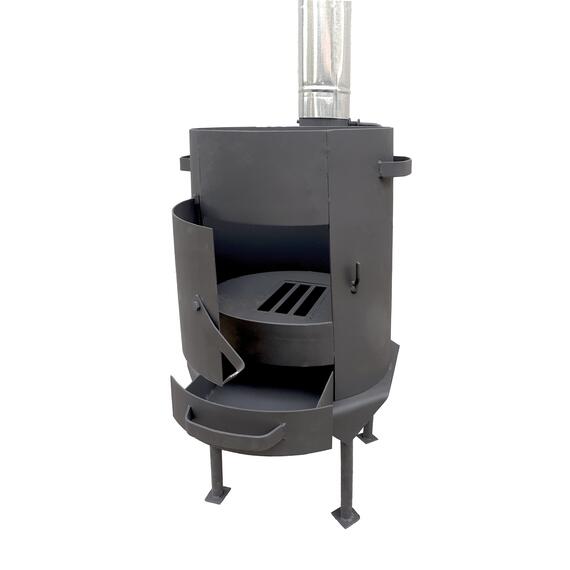 Печь туристическая Стандарт с дверцей и зольником, фото , изображение 2