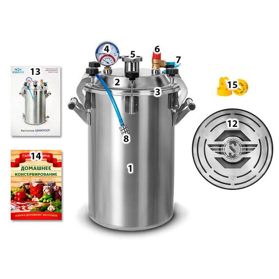 АВТОКЛАВ SCHNAPSER 26 л, фото , изображение 9