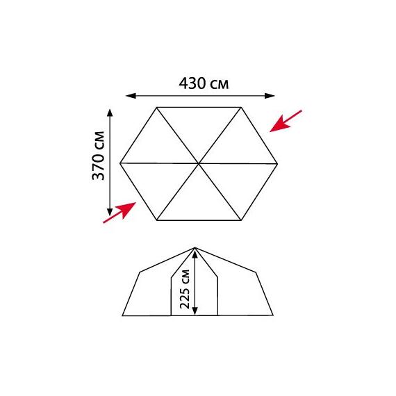 Палатка-Шатер Tramp Lite MOSQUITO ORANGE, фото , изображение 2
