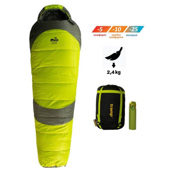 Спальный мешок кокон Tramp Rover Regular 220*80*50 см (правый), фото 