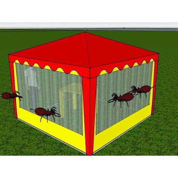 Стенка к шатру Митек с антимоскитной сеткой 2,0х2,0 (к беседке 6 граней), фото 