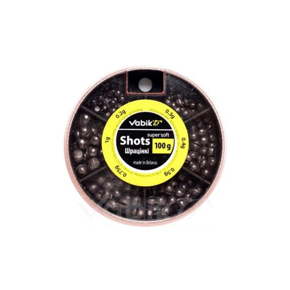 Грузики для поплавочной оснастки Vabik 100 г (набор 0.2g-1,0g), фото 