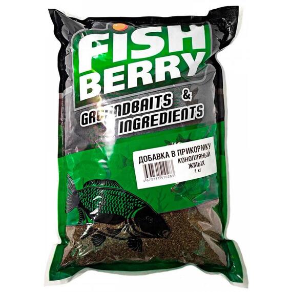 FishBerry Добавка в прикормку "Конопляный жмых" - 1кг, Вкус: Конопляный жмых, фото 