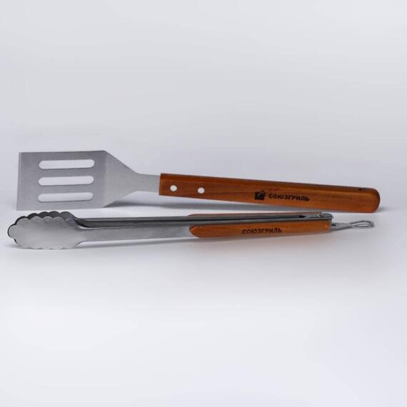 Набор для барбекю СОЮЗГРИЛЬ (щипцы, лопатка), фото 