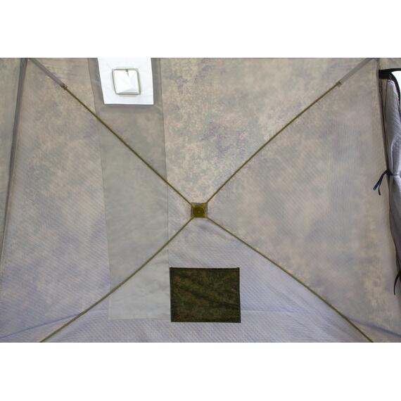 Палатка СТЭК КУБ 4 трехслойная дышащая (камуфляж пиксель), москитная сетка, Размер (см): сторона 2,5 м, высота 2 м (±0,03 м), Расцветка: камуфляж пиксель, Вместимость (чел): 4, фото , изображение 5