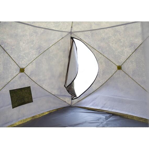 Палатка СТЭК КУБ 4 трехслойная дышащая (камуфляж пиксель), москитная сетка, Размер (см): сторона 2,5 м, высота 2 м (±0,03 м), Расцветка: камуфляж пиксель, Вместимость (чел): 4, фото , изображение 6