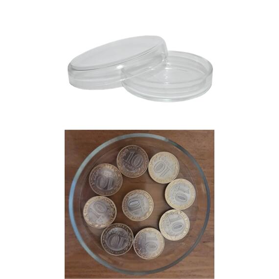 Комплект из двух чашек Петри (100 и 90 мм), стекло, фото 