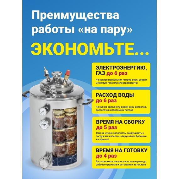 ​ПАРОВОЙ АВТОКЛАВ WEIN 42 л, фото , изображение 3