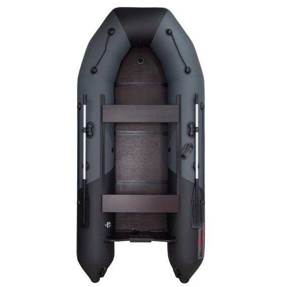 Надувная лодка Таймень NX 3200 СКК (слань-книжка киль) графит/черный, фото 