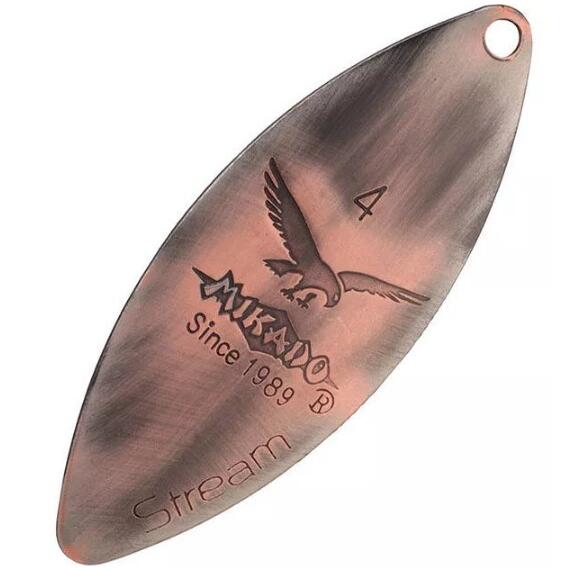 Блесна вертушка Mikado STREAM Nr 3 серебро/состаренная медь, фото 