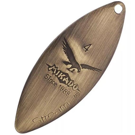 Блесна вертушка Mikado STREAM Nr 3 медь/состаренное золото, фото 