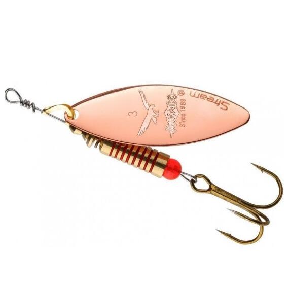 Блесна вертушка Mikado STREAM Nr 2 медь/состаренное золото, фото , изображение 2