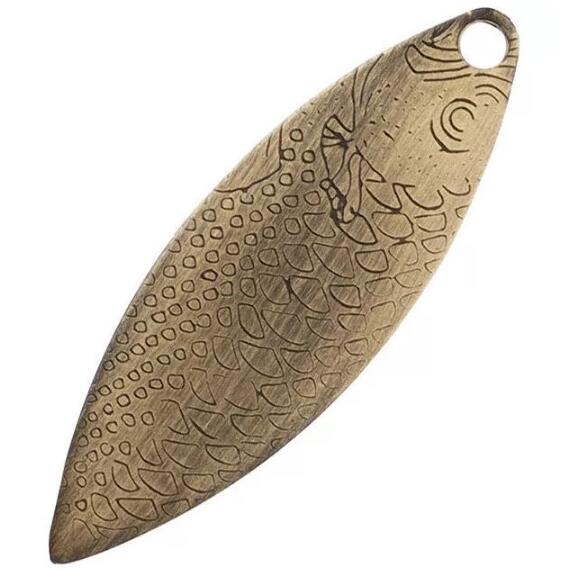 Блесна вертушка Mikado WILLOW № 4 / 11 г. состаренное золото, фото 