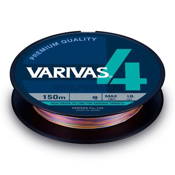 Плетеный шнур Varivas 4 Stripe Marking Edition, #1.2, 150 м, Многоцветный, фото 