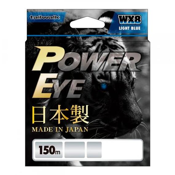 Плетеный шнур Tailwalk PowerEye WX8 Light Blue, #0.6, 150 м, голубой, фото 