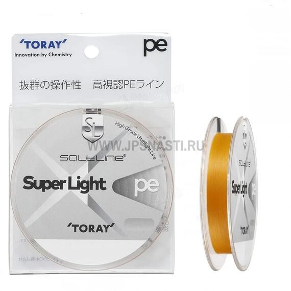 Плетеный шнур Toray Salt Line Super Light PE, #0.2, 150 м, оранжевый, фото 