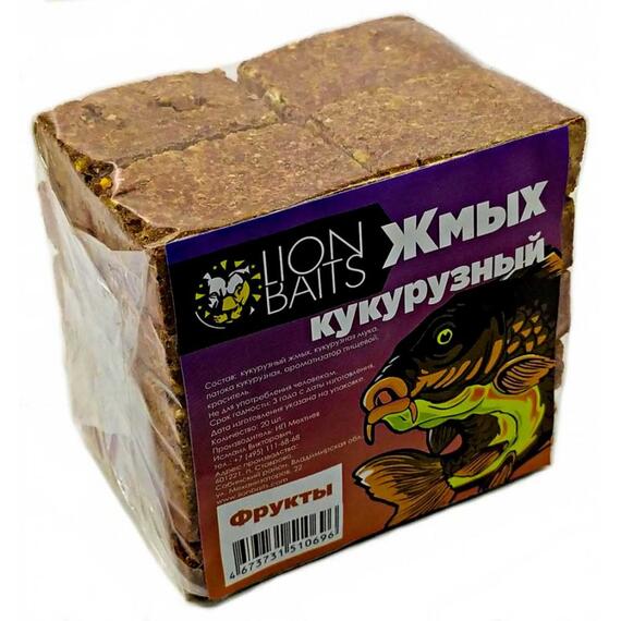 LION BAITS Жмых кукурузный Макуха "Фрукты" 20шт, фото 
