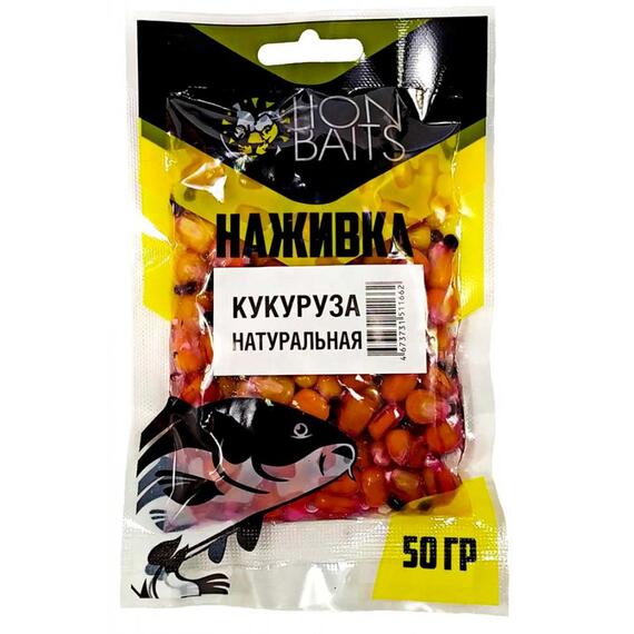 LION BAITS Кукуруза насадочная "Наживка" натуральная "Натуральная" 50гр, фото 