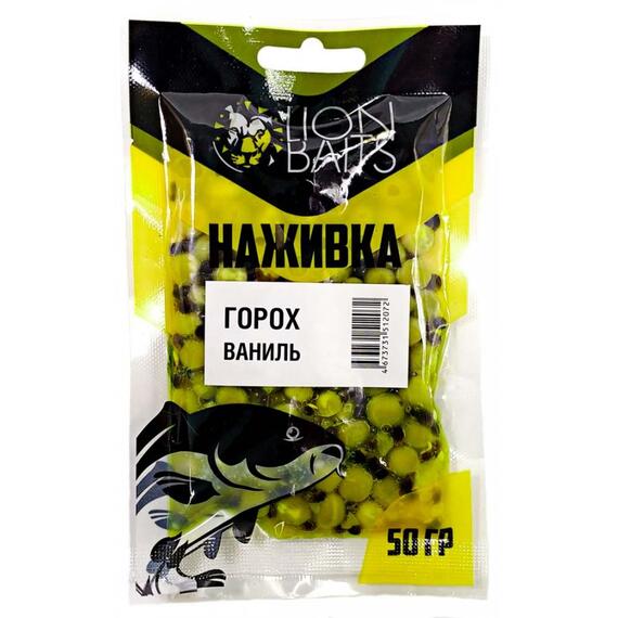 LION BAITS Горох насадочный "Наживка" натуральный "Ваниль" 50гр, фото 