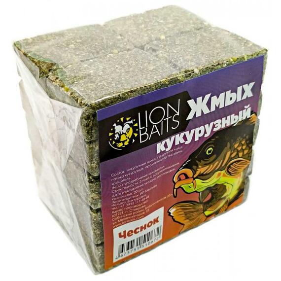 LION BAITS Жмых кукурузный Макуха "Чеснок" 20шт, фото 