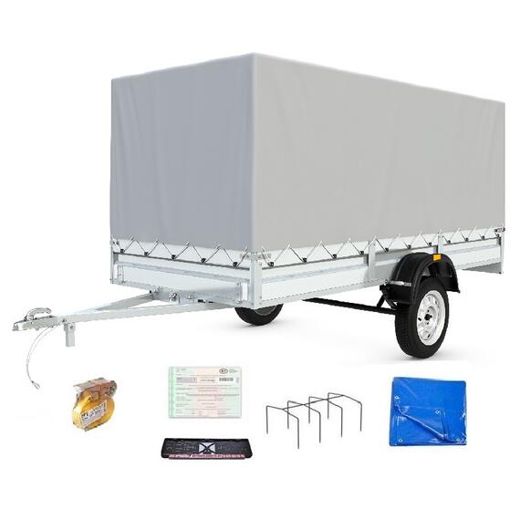 Прицеп для автомобиля Титан 3515 борт 30 тент 1200, фото 