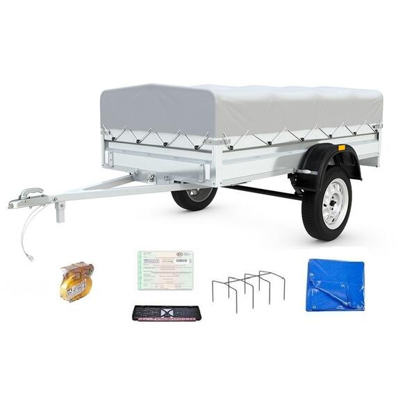 Прицеп для автомобиля Титан 2513 борт 30 тент 300, фото 