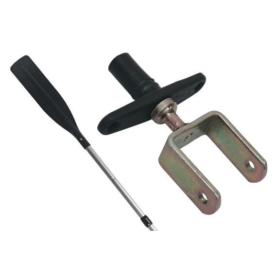 Весло разборное Адмирал 180 см с уключиной-кронштейном с широкой лопастью, фото 